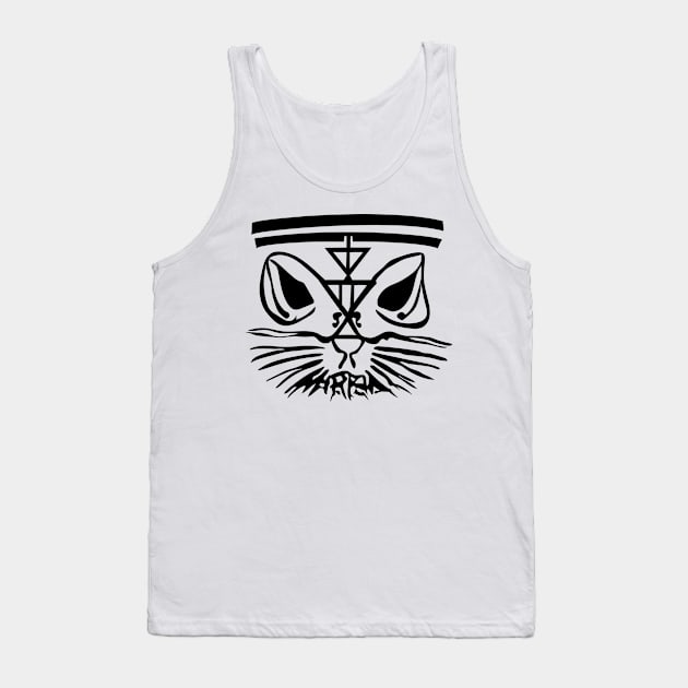 BLACK MRRANNE TOO WHITE Tank Top by BLACK MRRANNE